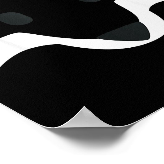 Orange Fox Face Halloween Apparel Matching Group F ポスター (角)