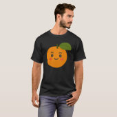 Orange – Fresh Vibrant Fruit Illustration Tシャツ (正面フル)