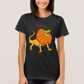 Orange Frilled Neck Lizard Cartoon Illustration Ba Tシャツ (正面)
