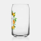 Orange Fruits and Flowers Summer Floral botanical ガラス缶 (左)