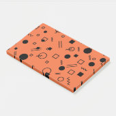 Orange, fun, trendy, geometric Memphis graphic ポストイット (アングル)