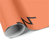 Orange, fun, trendy, geometric Memphis graphic ラッピングペーパー (ロールコーナー)