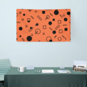Orange, fun, trendy, geometric Memphis graphic 横断幕 (トレードショー)