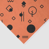 Orange, fun, trendy, geometric Memphis graphic 薄葉紙 (詳細)