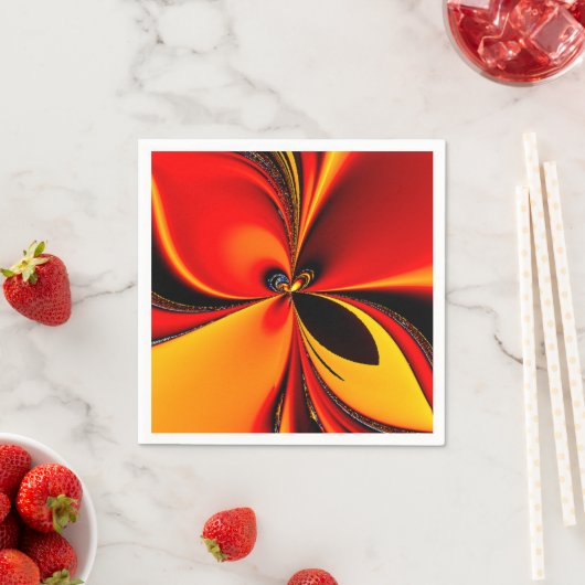 Orange Fury Fractal  スタンダードカクテルナプキン (インサイチュ)