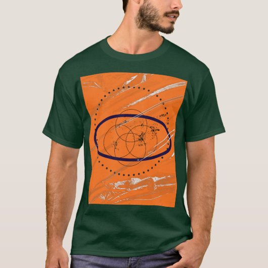 ORANGE GEOMETRIC ART Tシャツ (正面)