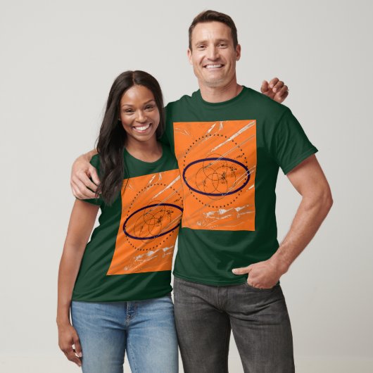 ORANGE GEOMETRIC ART Tシャツ (ユニセックス)