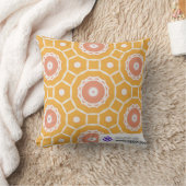 Orange Geometric Pillow – Modern Decorative Throw クッション (ブランケット)
