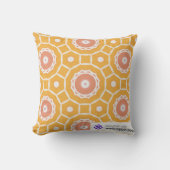 Orange Geometric Pillow – Modern Decorative Throw  クッション (正面)
