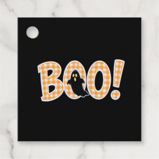 Orange Gingham BOO Ghost フェイバータグ