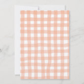 Orange Gingham Cutie Heart Baby Shower 招待状 (裏面)