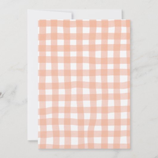 Orange Gingham Main Squeeze Bridal Shower 招待状 (裏面)