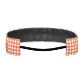 Orange Gingham Plaid Check Pattern アスレチックヘッドバンド (裏面)