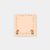 Orange Gnomes with Mushrooms Post it Notes ポストイット (正面)