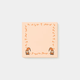 Orange Gnomes with Mushrooms Post it Notes ポストイット