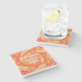 orange God wins everytime christian faith ストーンコースター (横)