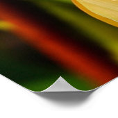 Orange Gold Orchids Photographic Art Print ポスター (角)