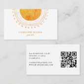 Orange Gold Sun Rays  名刺 (正面/裏面)