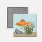 Orange Goldfish Nature Aquarium マグネット (正面/裏面)