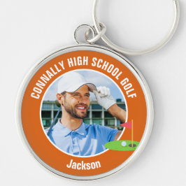 Orange Golfer Photo High School Golf Team キーホルダー