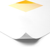 Orange Gradient Circle Vignette Abstract Design ポスター (角)