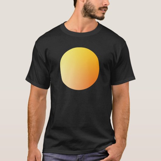 Orange Gradient Circle Vignette Abstract Design Tシャツ (正面)