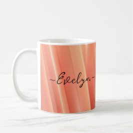 Orange gradient dynamic lines Elegant Name コーヒーマグカップ