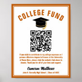 Orange Graduate College Fund QR Code ポスター (正面)