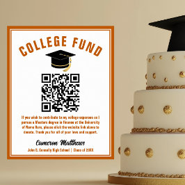 Orange Graduate College Fund QR Code ポスター