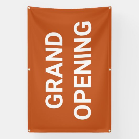 Orange Grand Opening Banner 横断幕 (縦)