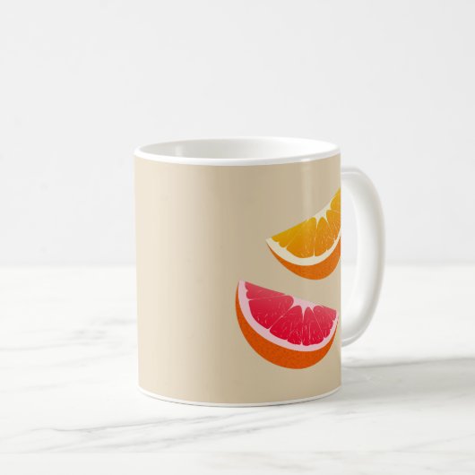 Orange & Grapefruit Citrus Coffee Mug Gift コーヒーマグカップ (正面右)