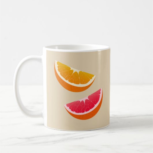 Orange & Grapefruit Citrus Coffee Mug Gift コーヒーマグカップ (左)