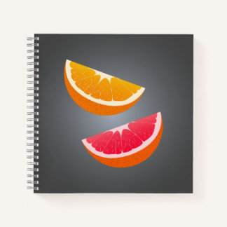 Orange & Grapefruit Citrus Spiral Notebook ノートブック