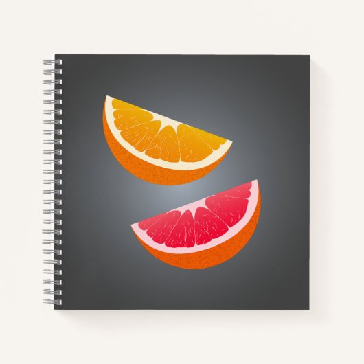 Orange & Grapefruit Citrus Spiral Notebook ノートブック (正面)