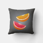 Orange & Grapefruit Citrus Throw Pillow クッション (裏面)