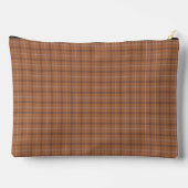 Orange Gray Plaid Classic Pattern Retro アクセサリーポーチ (裏面)