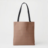 Orange Gray Plaid Classic Pattern Rustic トートバッグ (正面)