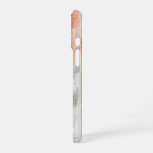Orange Green Contemporary Abstract Design iPhone 16ケース (左側面)