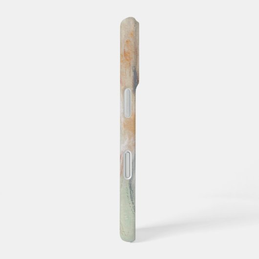 Orange Green Contemporary Abstract Design iPhone 16ケース (右側面)