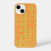 Orange & Green Doodle Pattern Case – Artist iPhoneケース (裏面)