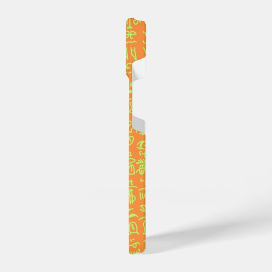 Orange & Green Doodle Pattern Case – Artist iPhoneケース (左側面)