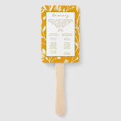  Orange Green Floral Wedding ハンドファン (裏面)