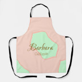 Orange green pastel boho add name place rustic ele エプロン (正面)