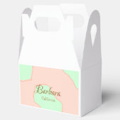 Orange green pastel boho add name place rustic ele フェイバーボックス (オープン)