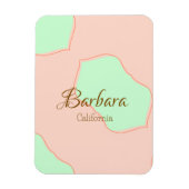 Orange green pastel boho add name place rustic ele マグネット (縦)