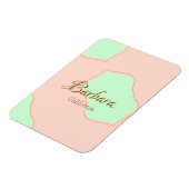 Orange green pastel boho add name place rustic ele マグネット (左側)