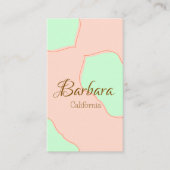 Orange green pastel boho add name place rustic ele 名刺 (正面)