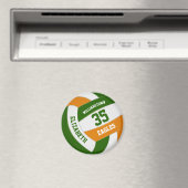 orange green school colors team name volleyball マグネット (インサイチュ (食洗機))