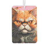 Orange Grumpy Cat  カーエアーフレッシュナー (裏面)