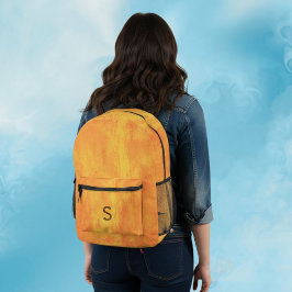 Orange Grunge Aesthetic プリントバックパック